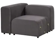 Modular Sofa 2 Seater FALSTERBO with Ottoman Velvet Taupe_919331