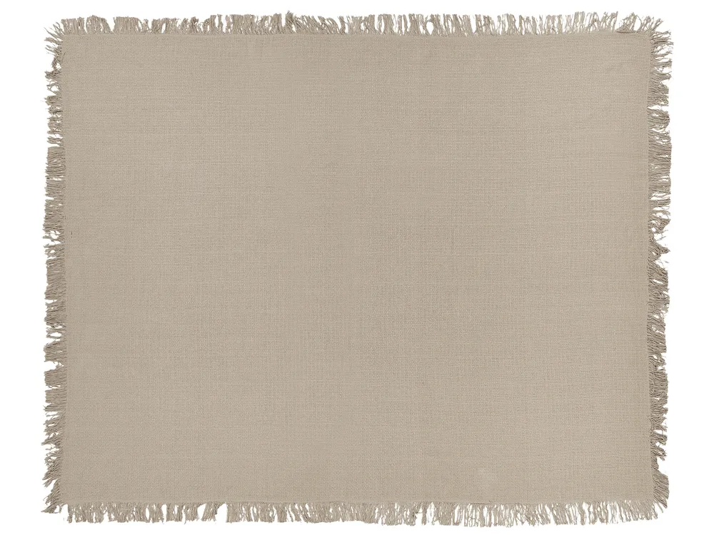 Bedspread YERBENT Cotton 150 x 200 cm Taupe_918045