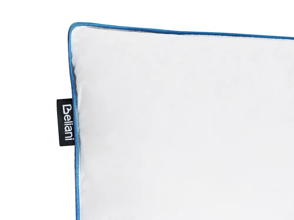 Bed Pillow ANETO High 80 x 80 cm Duck Feathers and Down White_1022972