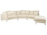 Curved Sofa 7 Seater ROTUNDE Fabric Beige_66441