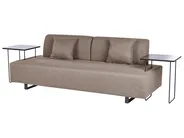 Sofa 3 Seater SOKNA with Tables Fabric Taupe_952884