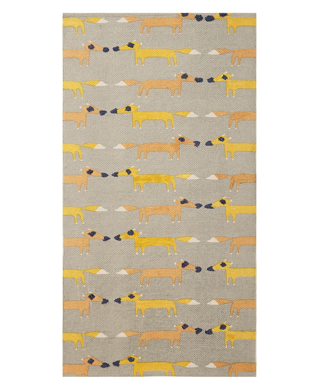 Kids Rug BANKGO Grey 80 x 150 cm Cotton