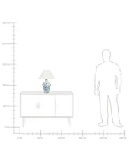 Table Lamp MAGROS Porcelain White/ Blue_882983