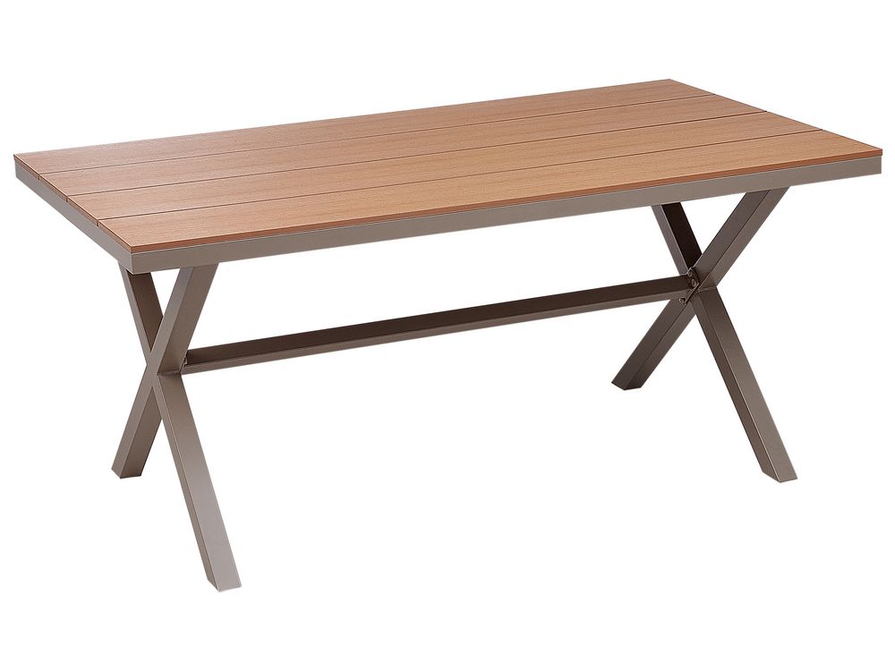 Puutarhapöytä TIANO 160 cm 90 cm Metalli Ruskeanharmaa