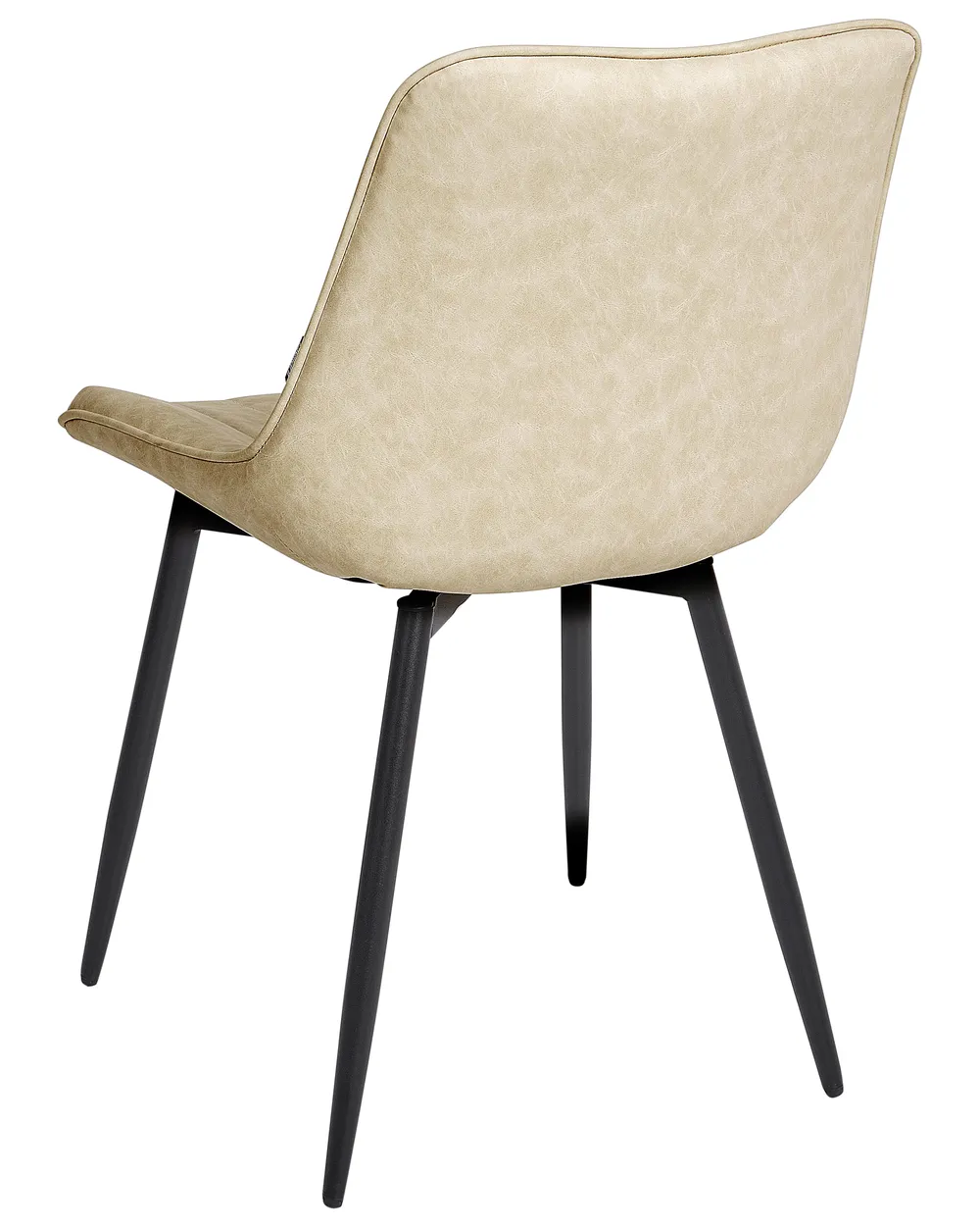 Set of 2 Dining Chairs DUBROVNIK Faux Leather Light Beige_928992