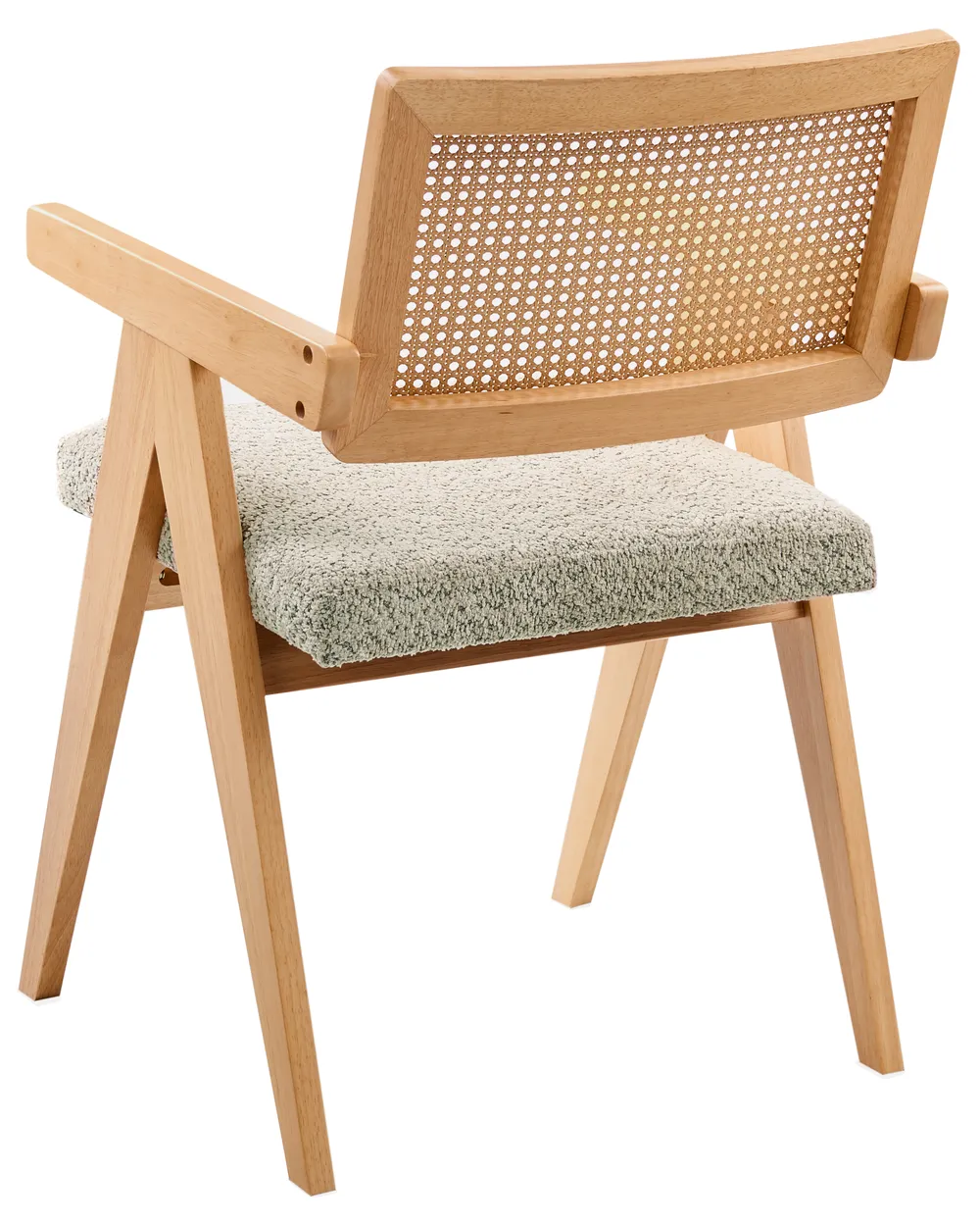 Set of 2 Dining Chairs AVA Wood Light Brown/ Taupe_1024321