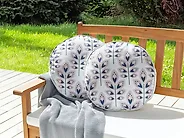 Set of 2 Outdoor Cushions TORRETTA Plant Pattern 40 x 40 cm Off-White_1183728