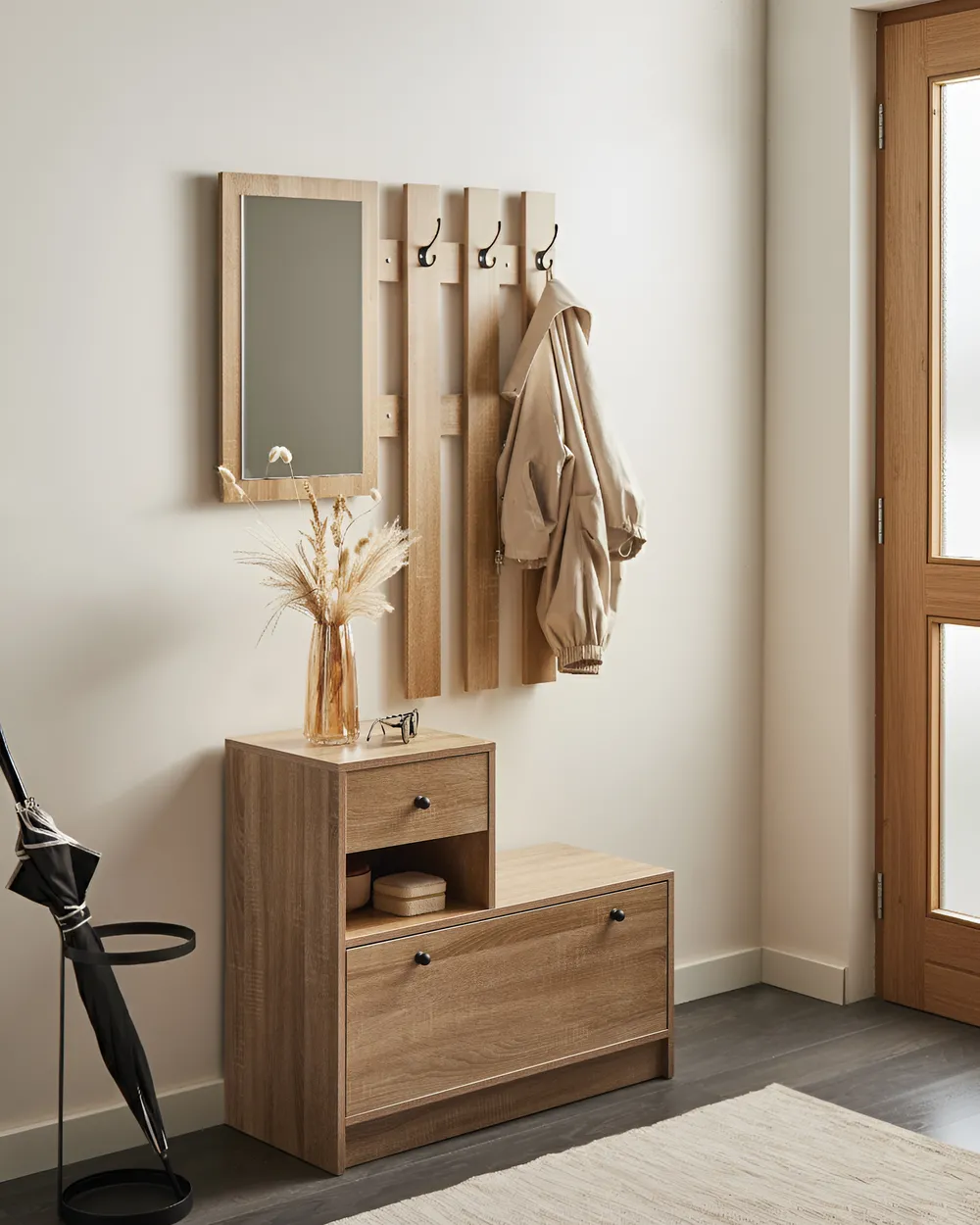 Hallway Set COOMA Light Brown