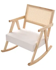 Rocking Chair RYA Wood Light Brown/ Light Beige_1070557