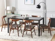 Förlängningsbart matbord GRANADA Svart 120/160 cm 80 cm_820882