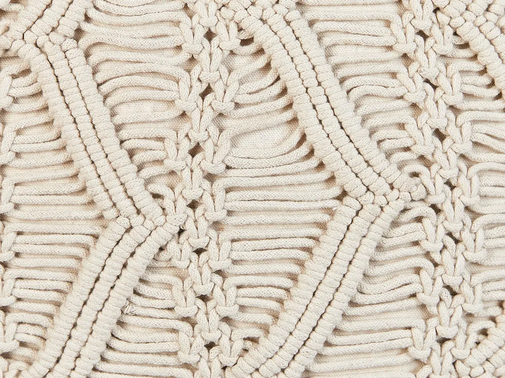 Set med 2 prydnadskuddar KIRIKKALE 45 x 45 cm Bomull Ljusbeige Geometriskt tryck_905445