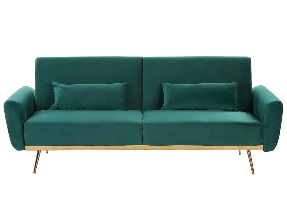 Sofa Bed 3 Seater EINA Velvet Emerald Green