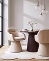 Matstol LIVONIA Chenille Ljusbeige