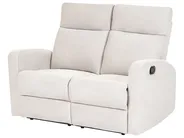 Manuell reclinersoffa 2-sits VERDAL Inklusive fotstöd Sammet Beige_1081125