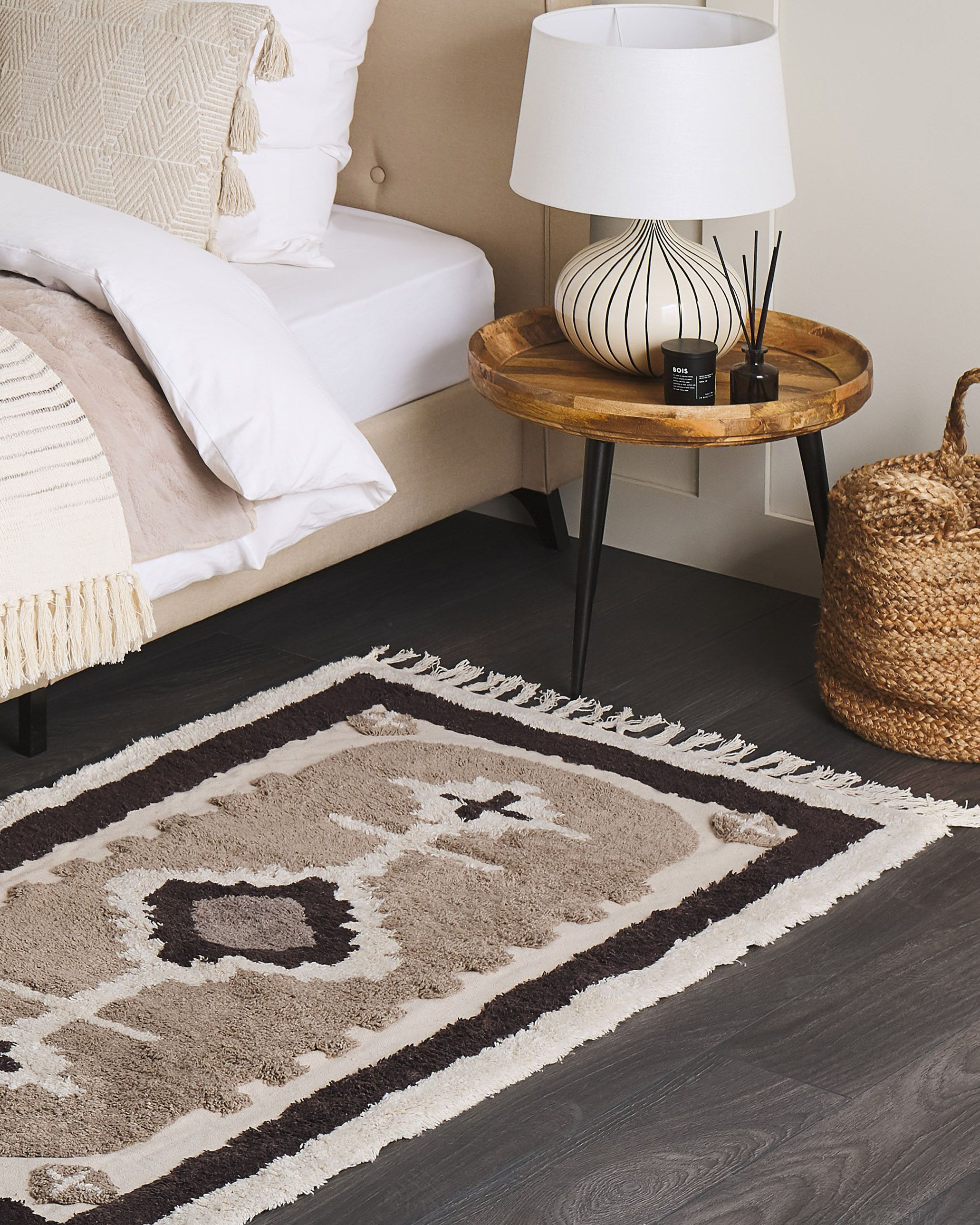 Matto GEYVE Beige 80 x 150 cm Puuvilla
