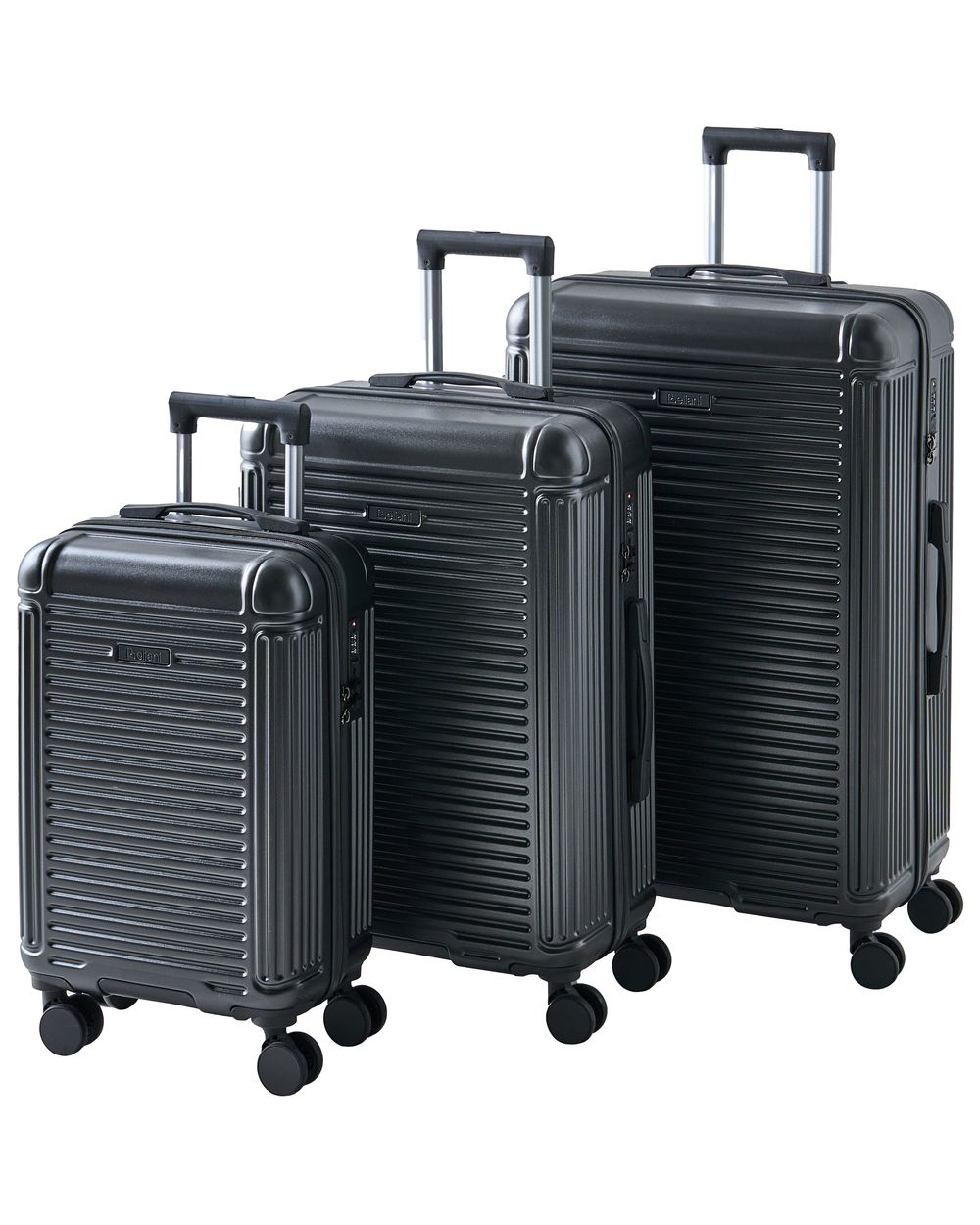 Set of 3 Hard Shell Suitcases MYNTIS Dark Grey