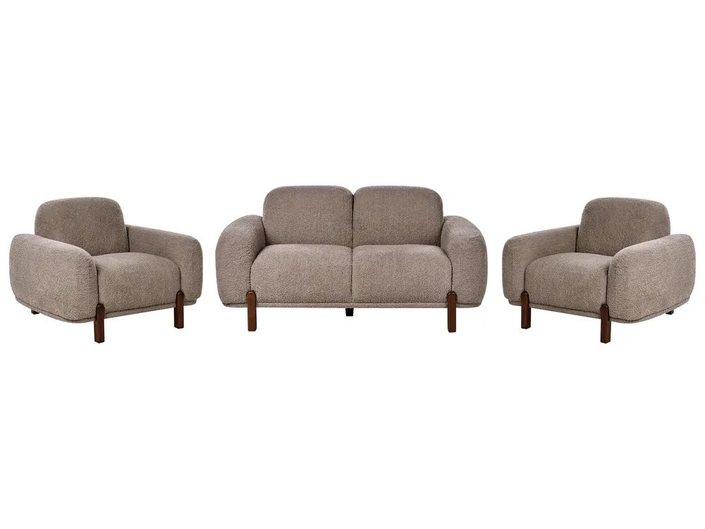 Soffgrupp 4-sits ODNES Bouclé Taupe_1053000