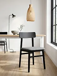 Set med 2 matstolar STACY Trä Ljusgrå_1172247