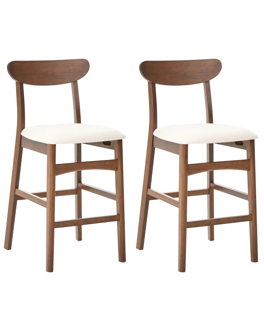 Baarituolisetti 2 kpl DOYLE Puu Ruskea/vaaleanbeige