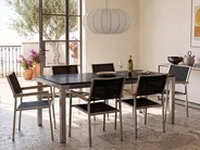 Trädgårdsmatgrupp 6-sits GROSSETO Härdat glas Svart_1105741
