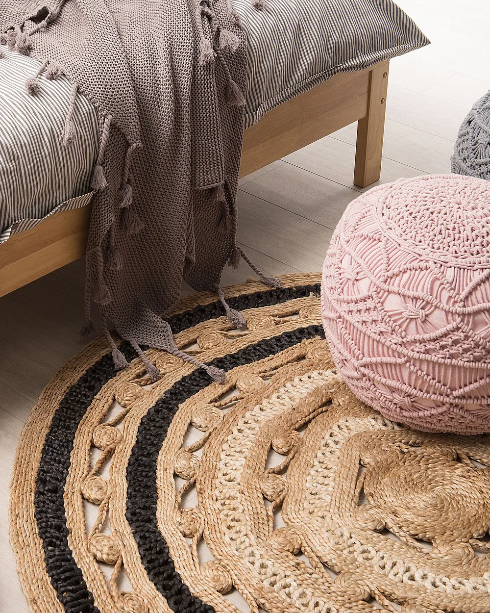Rug GOYNE Beige ø 140 cm Jute