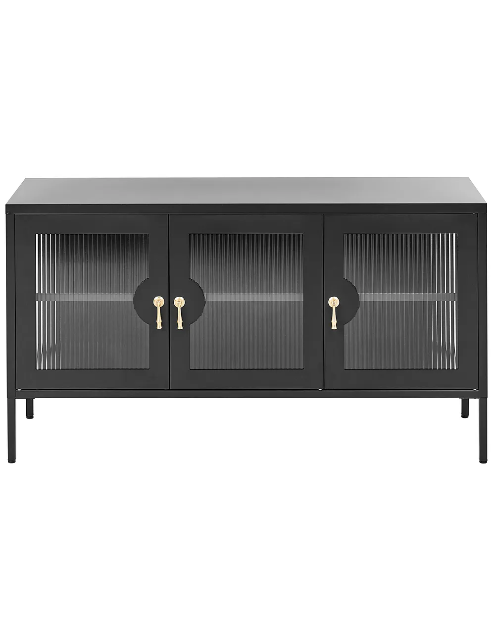 Skänk med 3 dörrar GLEORA Metall Svart_1158695