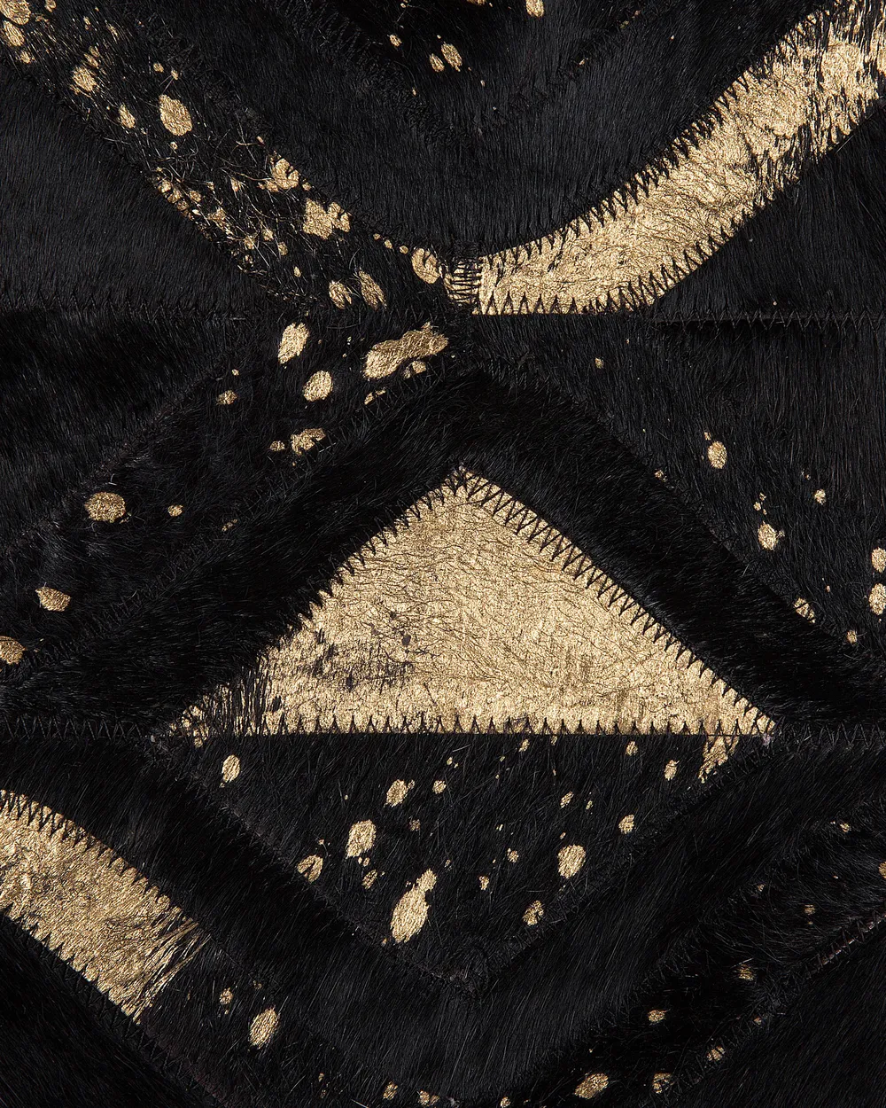 Rug DEVELI Black 140 x 200 cm Leather_689128