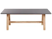 Garden Dining Set with Benches 6 Seater TONNARE Concrete Grey_930633