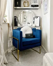 Armchair SIRKKA Velvet Dark Blue_953924