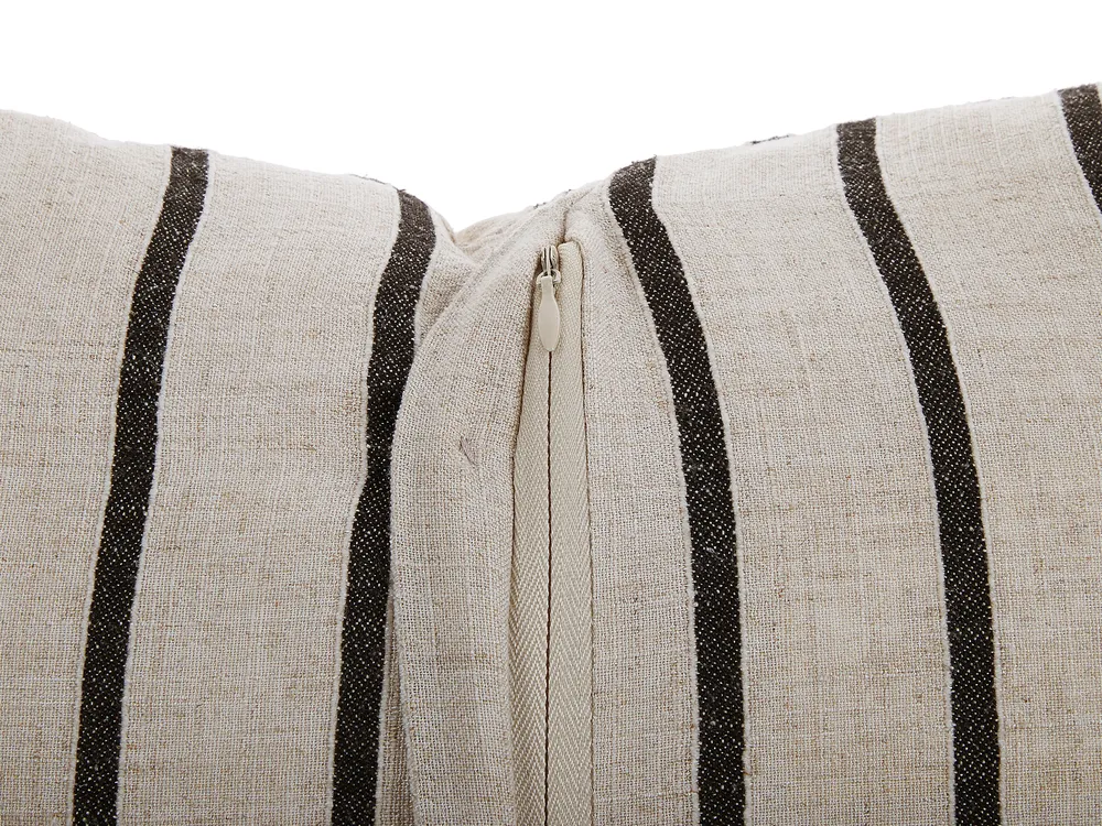 Koristetyynysetti 2 kpl CYNARA 43 x 43 cm Puuvilla Beige Raitakuvio_801661