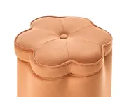 Kids Storage Pouffe FLOWER Flower Velvet Orange_1081988