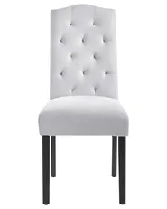 Set of 2 Dining Chairs SHIRLEY Fabric Grey_970161