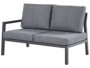 Garden Corner Sofa with Table 5 Seater VIZZINI Metal Grey_798488