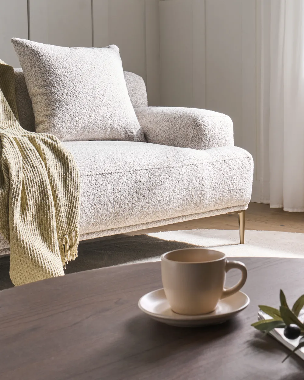 Soffa 3-sits MATILA Bouclé Off-White_1044393