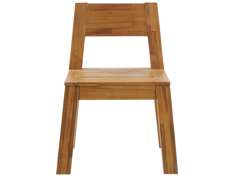 Garden Dining Set 6 Seater LIVORNO Acacia Wood Brown_796759