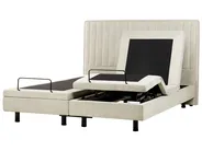 Adjustable Bed Fabric DUKE II 180 x 200 cm (EU Super King) Beige_989038