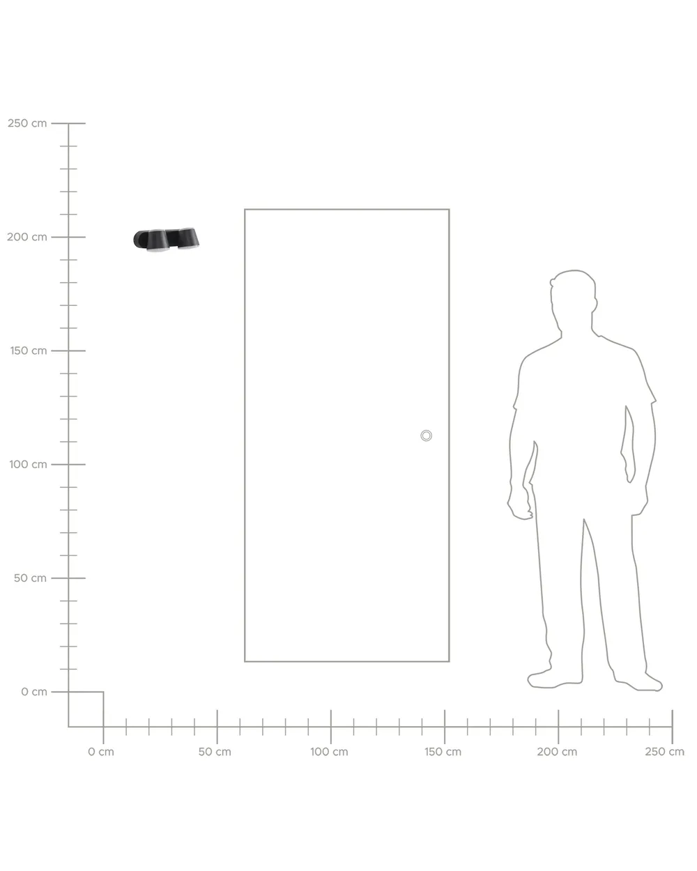 LED-vägglampa för utomhusbruk TENORIO Svart_1105627