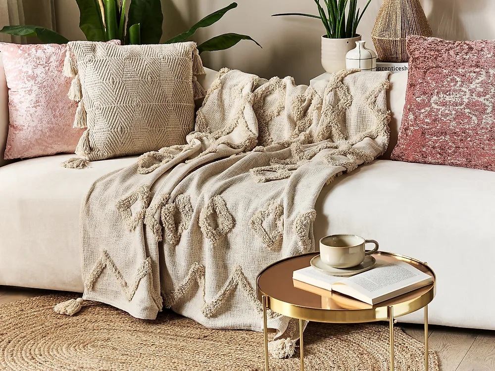 Torkkupeitto GUNA Puuvilla 130 x 180 cm Beige_1178442