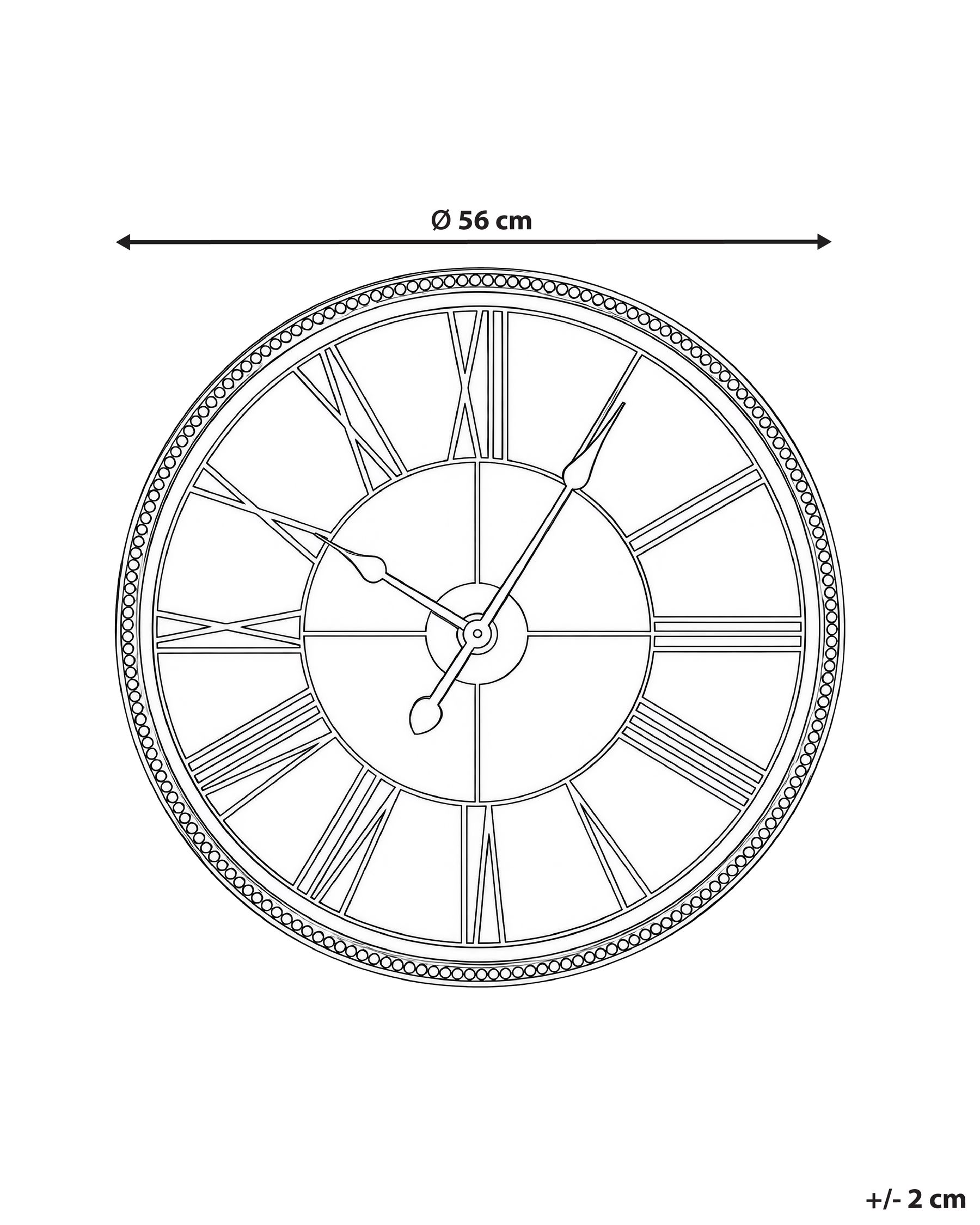 Veggklokke CAMPREMY 56 cm Gull_1149377