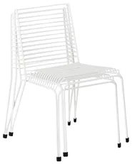 Set of 2 Garden Chairs CHIEVE Metal White_1049255