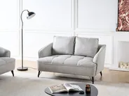 Sofa 2 Seater HOBRO Fabric Light Grey_949665