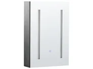 Bathroom Wall Mounted Mirror Cabinet LED CAMERON 40 cm 60 cm Black_905784