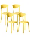 Set med 4 trädgårdsstolar VIESTE Gul