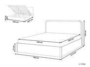 Ottoman Bed PEROUGES Light Brown 180 x 200 cm (EU Super King)_1047719