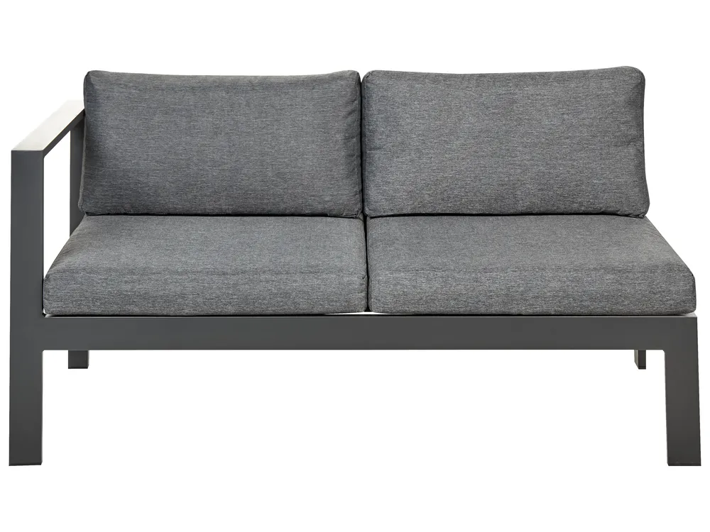 Garden Corner Sofa with Table 5 Seater MESSINA Grey/ Beige Left Hand_878247
