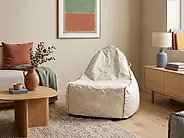 Säkkituoli 200 L DROP 63 cm 75 cm Vaaleanbeige_1177346