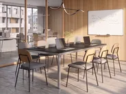 Conference Table GROSSETO 90 cm 180 cm Granite Black_1087782