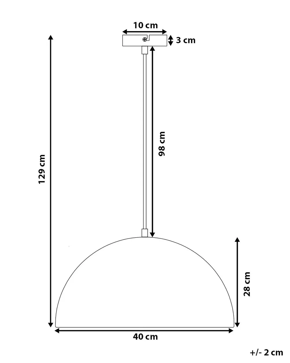 Pendant Lamp CETINA Metal Black_685193