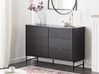 6 Drawer Chest GLASTONBURY Black