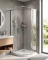 Shower Enclosure ONELLI 900 x 900 x 1900 mm Silver